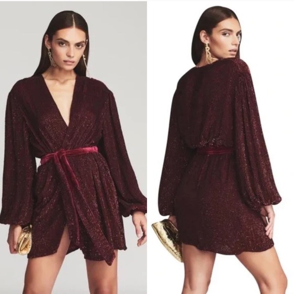 NWT Retrofete Gabriele sequinned rob dress Size XS - Picture 1 of 13